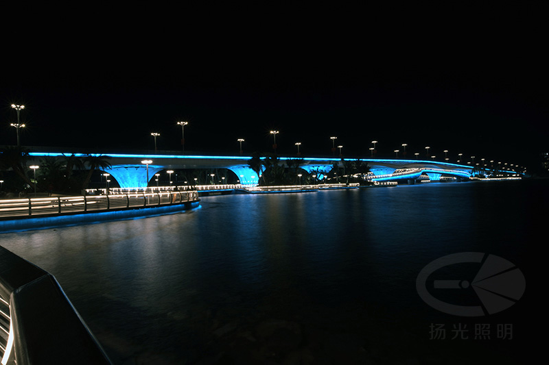 ?；◢u入島橋梁亮化工程實(shí)景圖